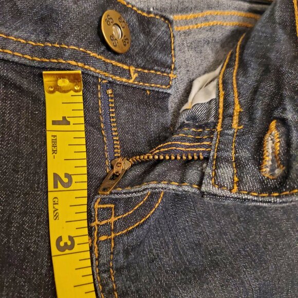 SO Juniors Super Skinny Dark Blue Low-Rise Jeans Long Inseam - (3 Juniors) - Picture 11 of 13